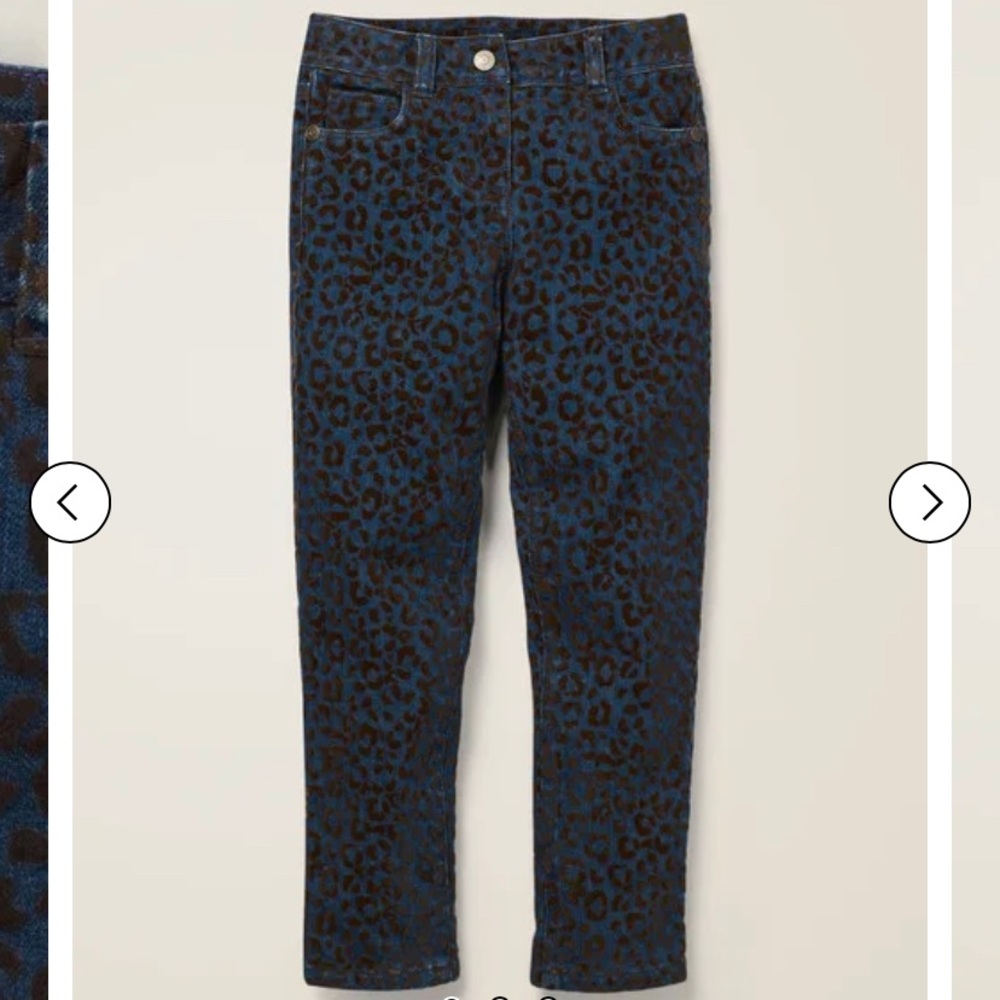 Mini Boden Girls Leopard Print Flocked Trouser - Never Worn